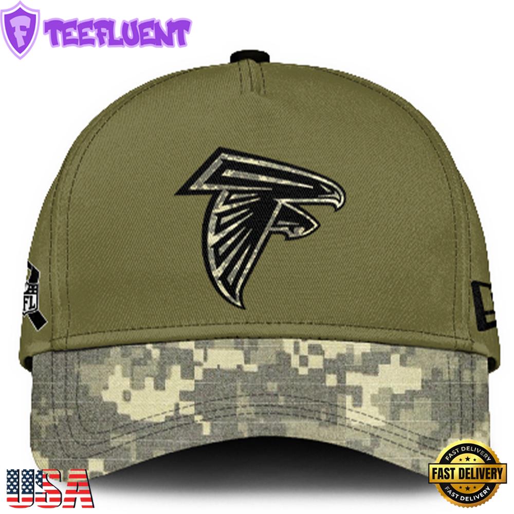 Atlanta Falcons 2024 Salute to Service Club Green Camo Cap Gift For Veteran
