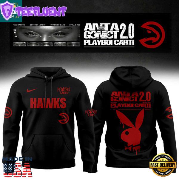 Atlanta Hawks Playboi Carti Antagonist 2.0 US Tour 2025 Celebration Hoodie