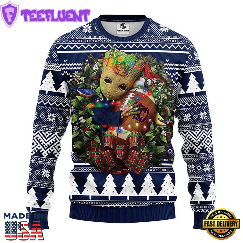 Auburn Tigers Groot Hug Christmas Ugly Sweater Sport For Fan