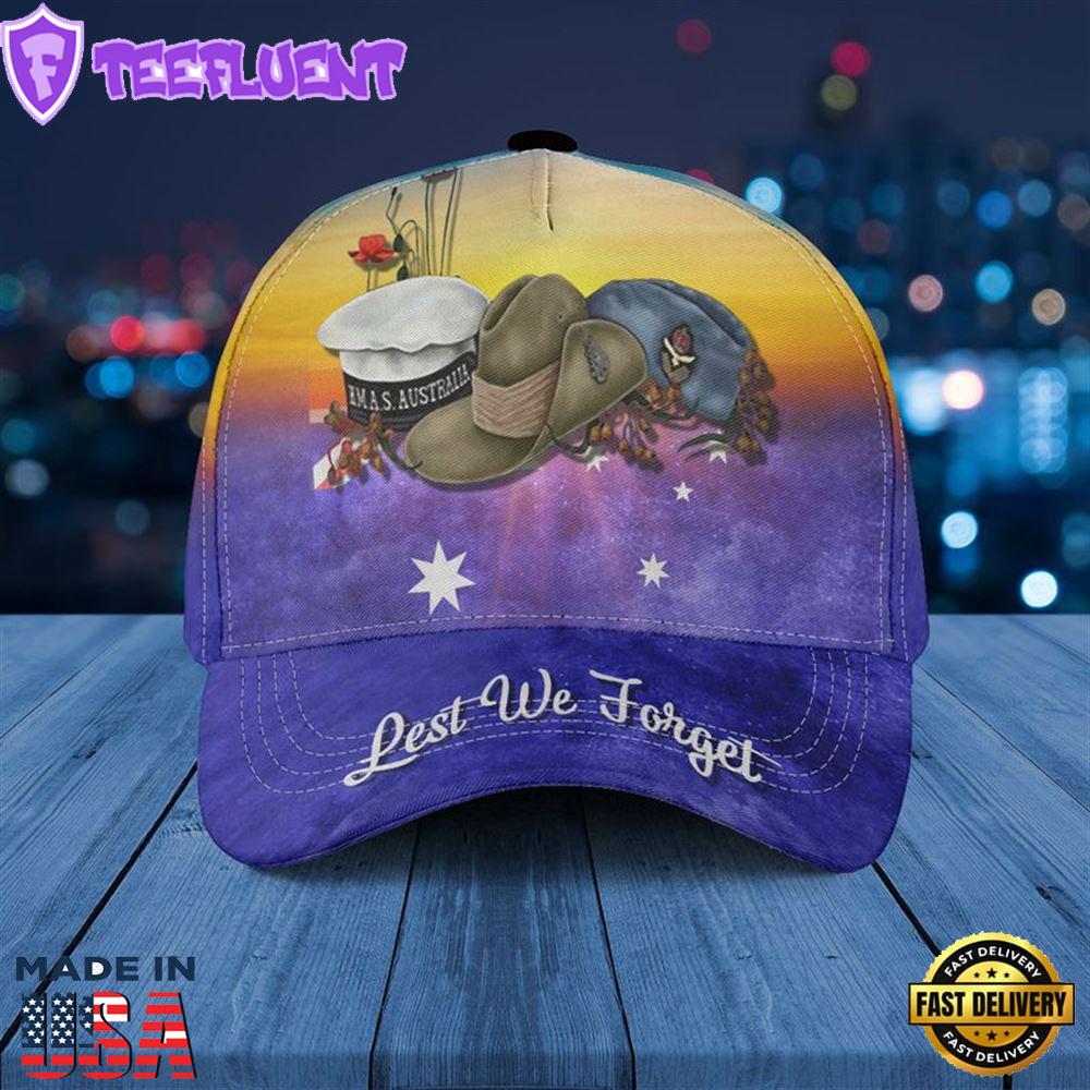 Australia Anzac Day Lest We Forget Baseball Cap
