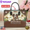 Australian Shepherd Dog Are Not Our Whole Life But They Make Our Lives Whole Leather Handbag