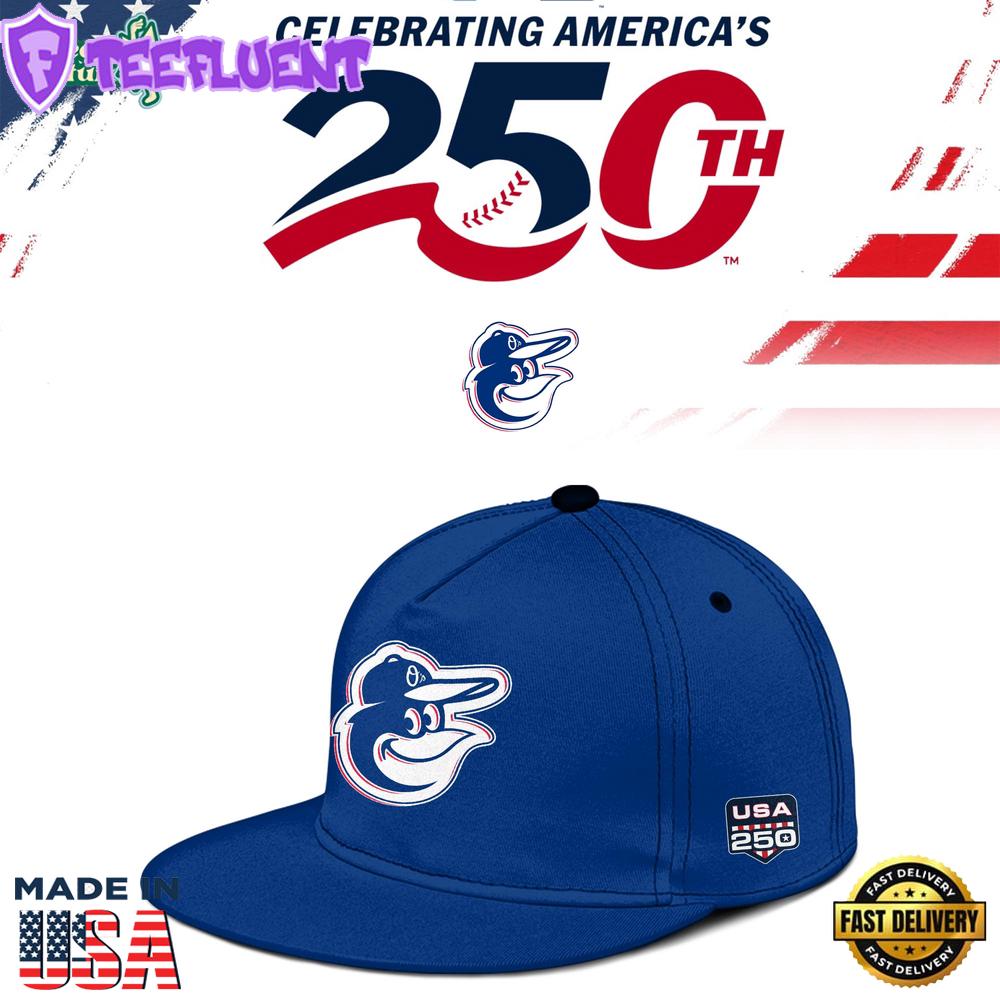 Baltimore Orioles USA 250th Anniversary Patriotic Baseball Jersey Cap