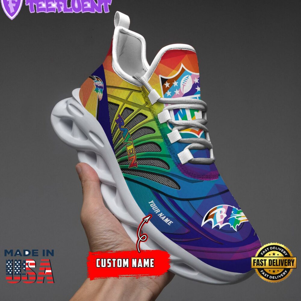 Baltimore Ravens LGBT NFL Personalized Clunky Max Soul Shoes