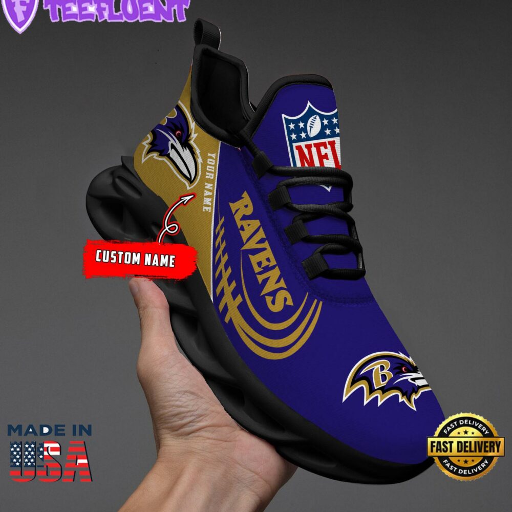 Baltimore Ravens NFL Clunky Max Soul Shoes Personalized 1