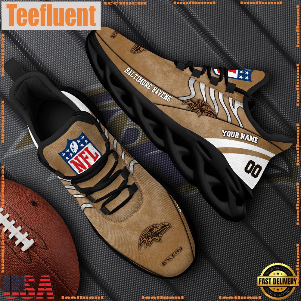 Baltimore Ravens NFL Clunky Shoes For Fans Custom Name And Number