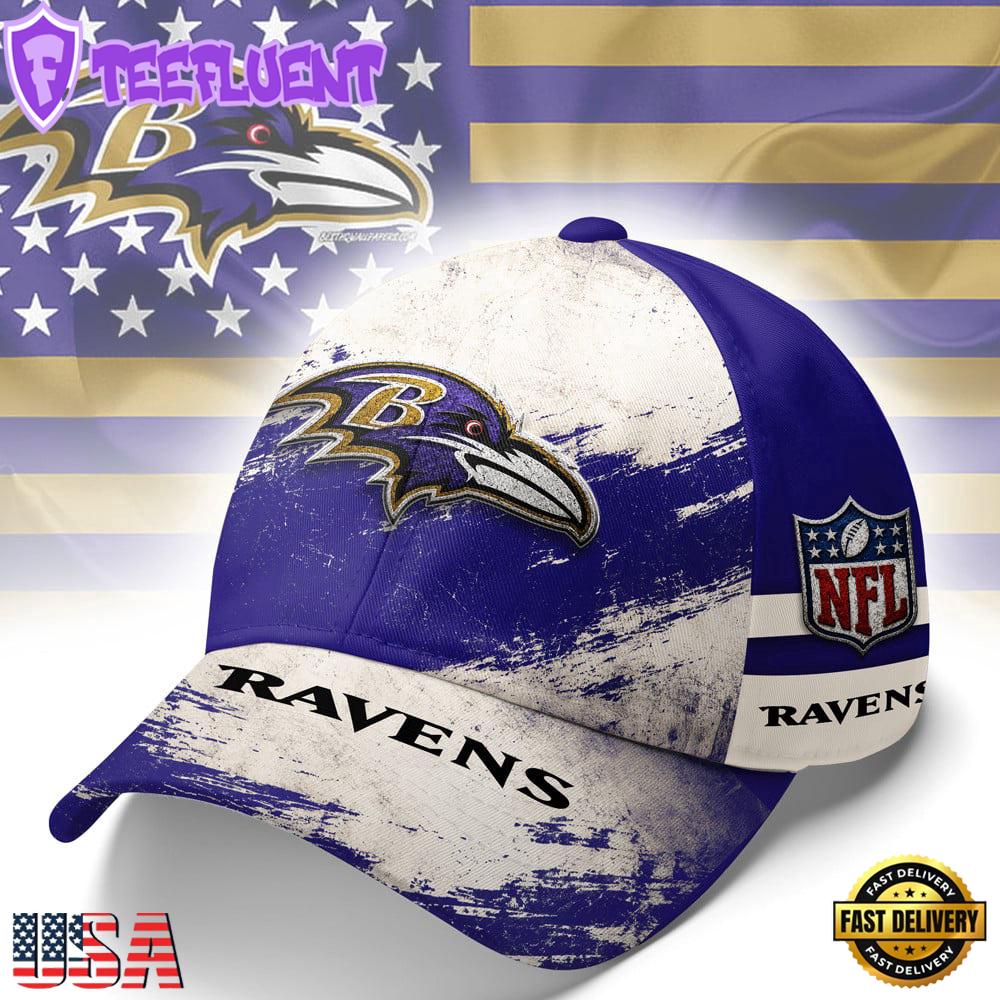 Baltimore Ravens NFL Grunge Style Team Baseball Cap
