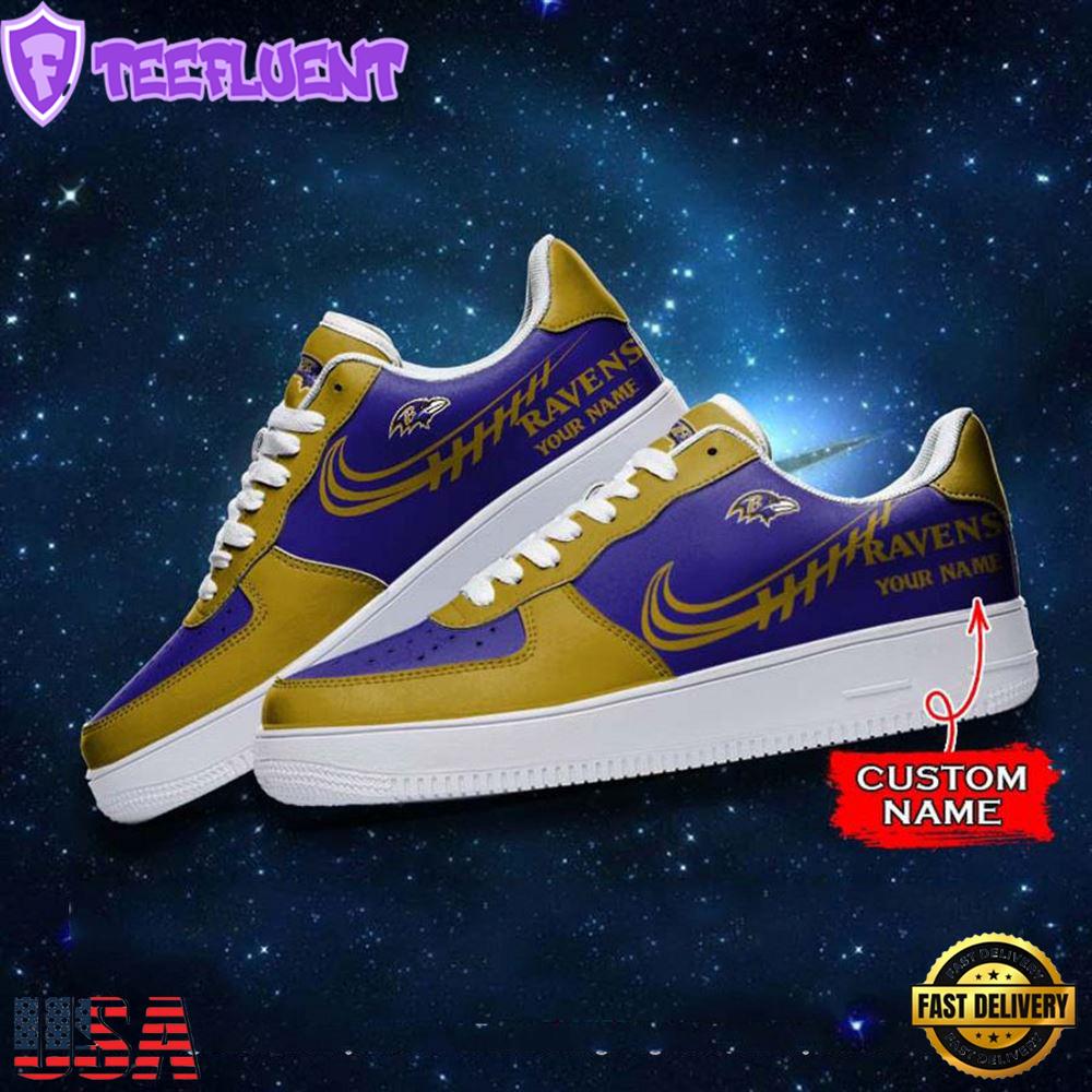 Baltimore Ravens NFL Personalized Air Force Sneaker