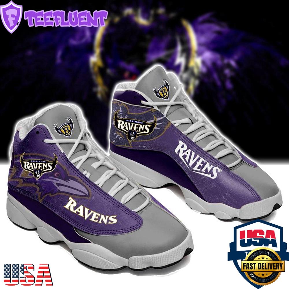 Baltimore Ravens NFL Ver 1 Air Jordan 13 Sneaker - Gift For Fans