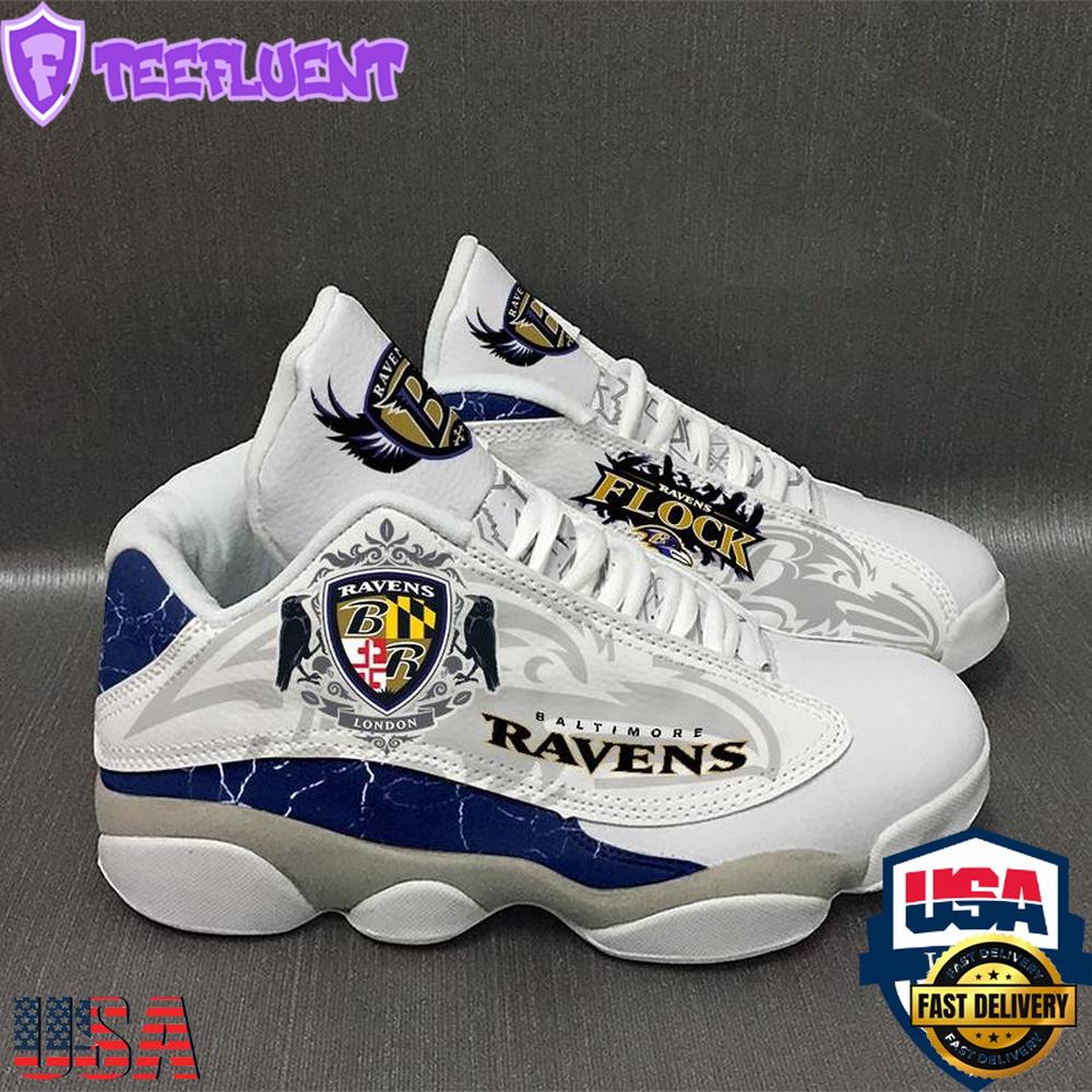 Baltimore Ravens NFL Ver 2 Air Jordan 13 Sneaker - Gift For Fans