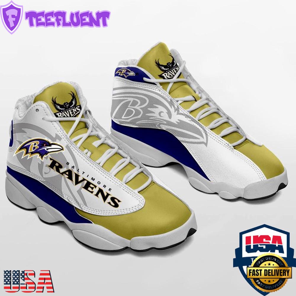Baltimore Ravens NFL Ver 3 Air Jordan 13 Sneaker - Gift For Fans