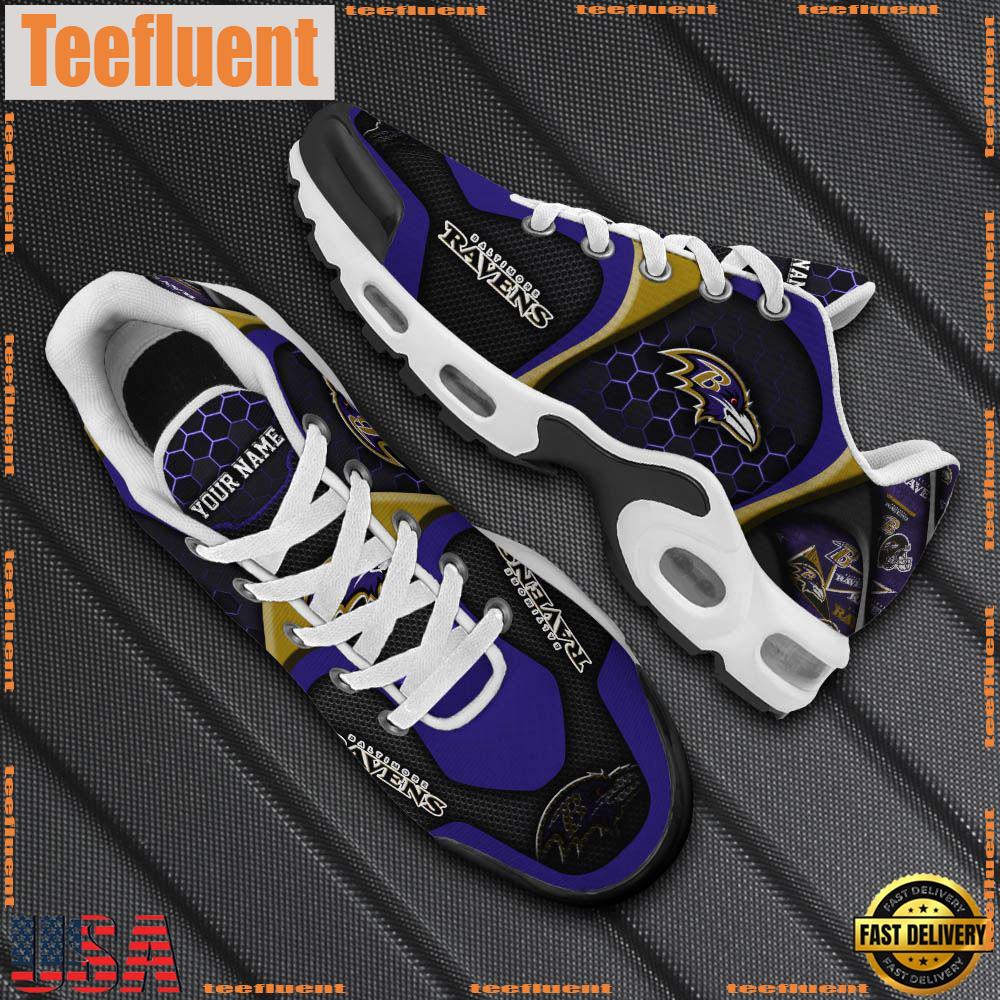 Baltimore Ravens Tn Shoes Personalized Your Name, Football Team Shoes