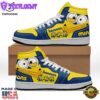Banana Minion Portrait Blue Yellow Design Air Jordan 1 High Top