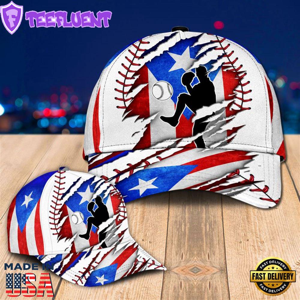 Baseball Pitcher Puerto Rico Baseball Cap