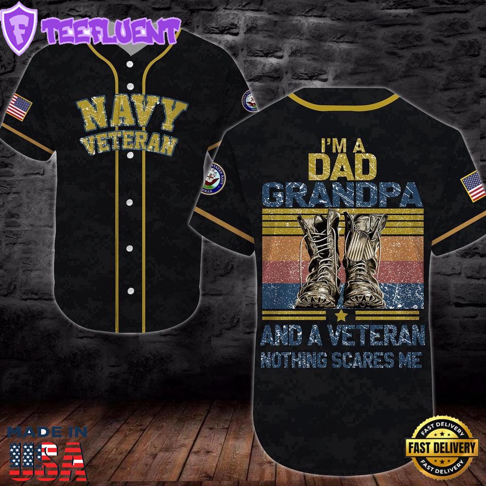 Baseball Shirt United States Navy Veteran DH38 All Over Printed