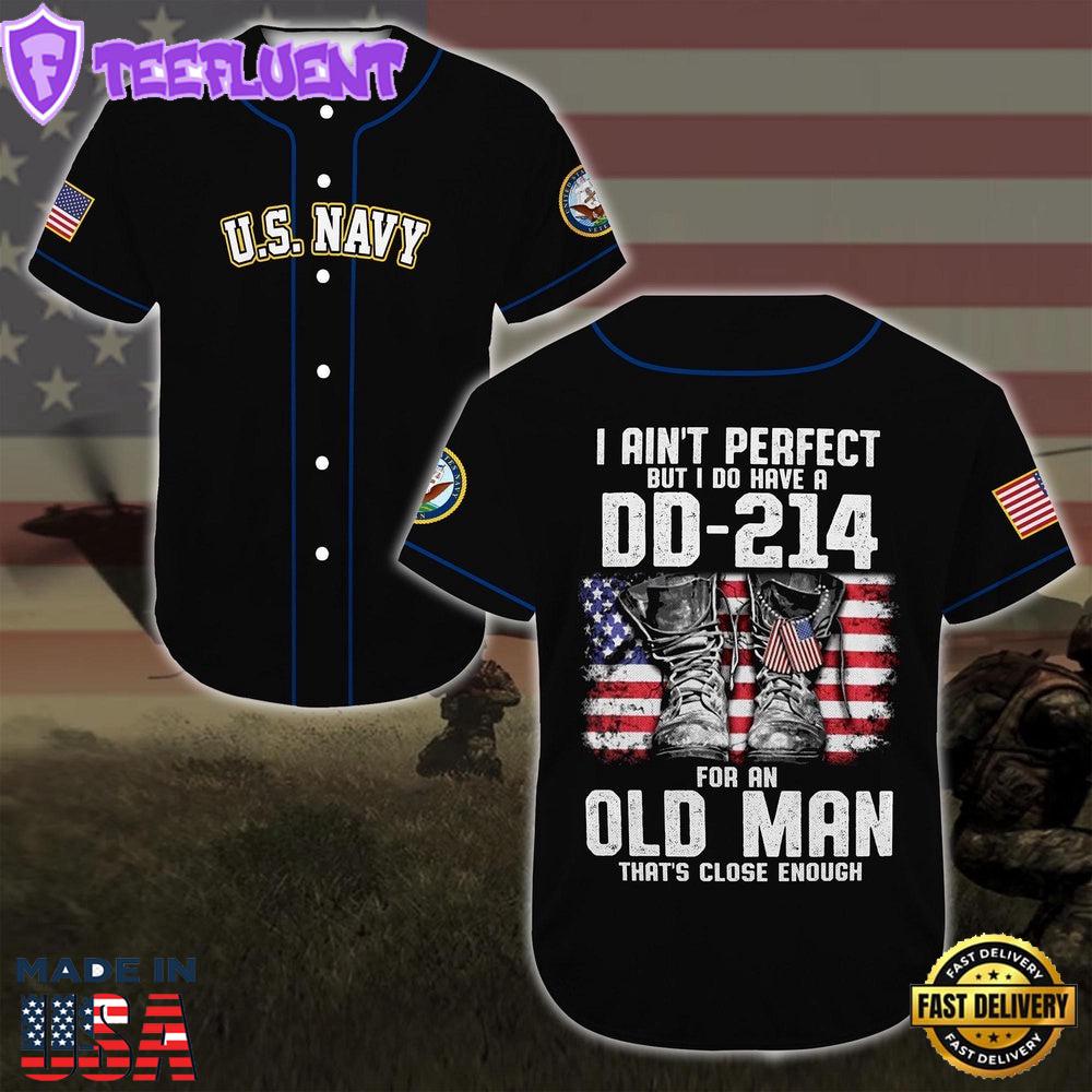 Baseball Shirt United States Navy Veteran DH39 All Over Printed