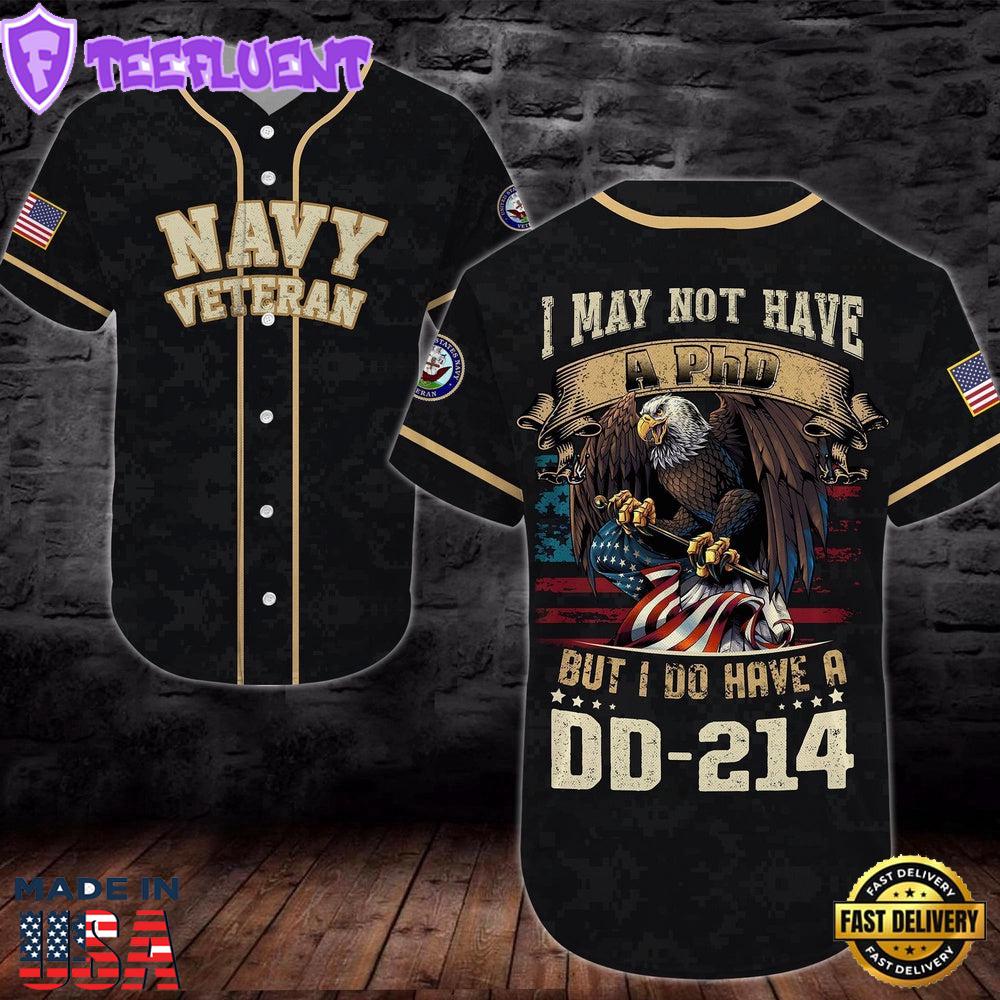 Baseball Shirt United States Navy Veteran DH40 All Over Printed