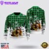 Basset Hound Costume Firefighter In Christmas City Ugly Christmas Sweater For Men And Women