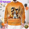 Basset Hound Dog In Spooky Autumn Halloween 3D Shirt
