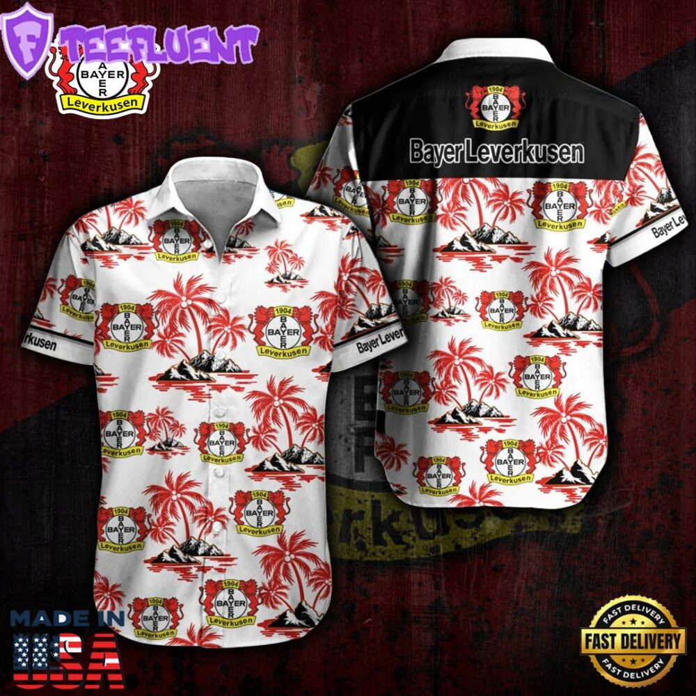 Bayer Leverkusen Short Sleeve Dress Shirt For Fans