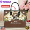 Beagle Dog Are Not Our Whole Life But They Make Our Lives Whole Leather Handbag