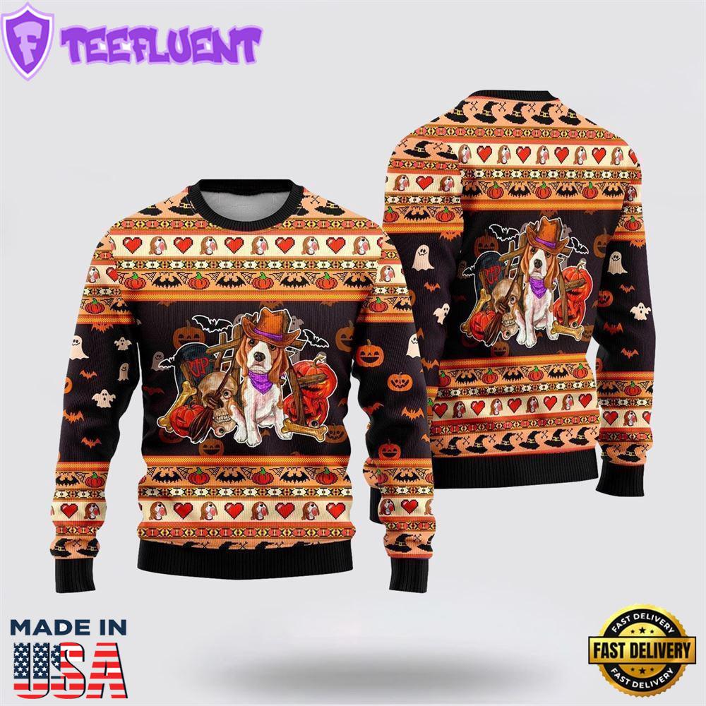 Beagle Dog Halloween Ugly Christmas Sweater For Men And Women
