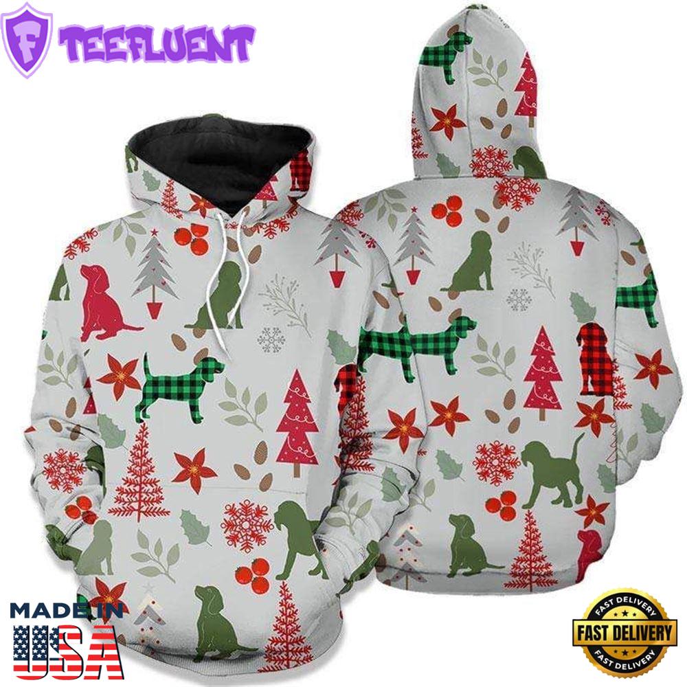 Beagle Dog Pet Christmas Hoodie All Over Print