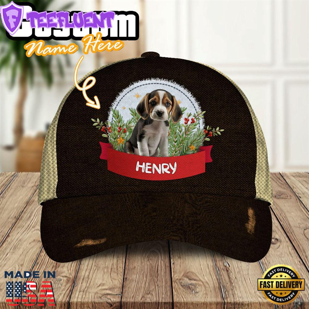 Beagle Dog Playful In The Bushes 3D Cap