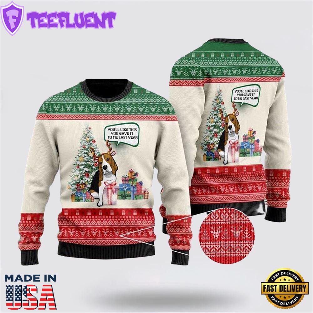 Beagle Dog Ugly Christmas Sweater For Men And Women