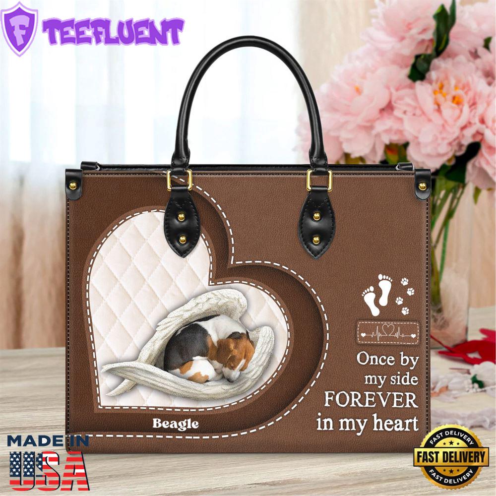 Beagle Forever In My Heart Leather Bag