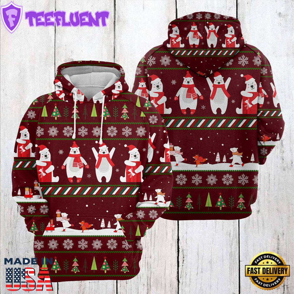 Bear Cutechristmas Hoodie All Over Print