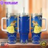 Beauty And The Beast Cartoon Movie Custom Stanley Quencher 40oz Stainless Steel Tumbler With Handle