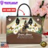 Belgian Malinois Dog Are Not Our Whole Life But They Make Our Lives Whole Leather Handbag