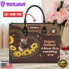 Belgian Malinois Dog Kisses Fix Everything Leather Handbag