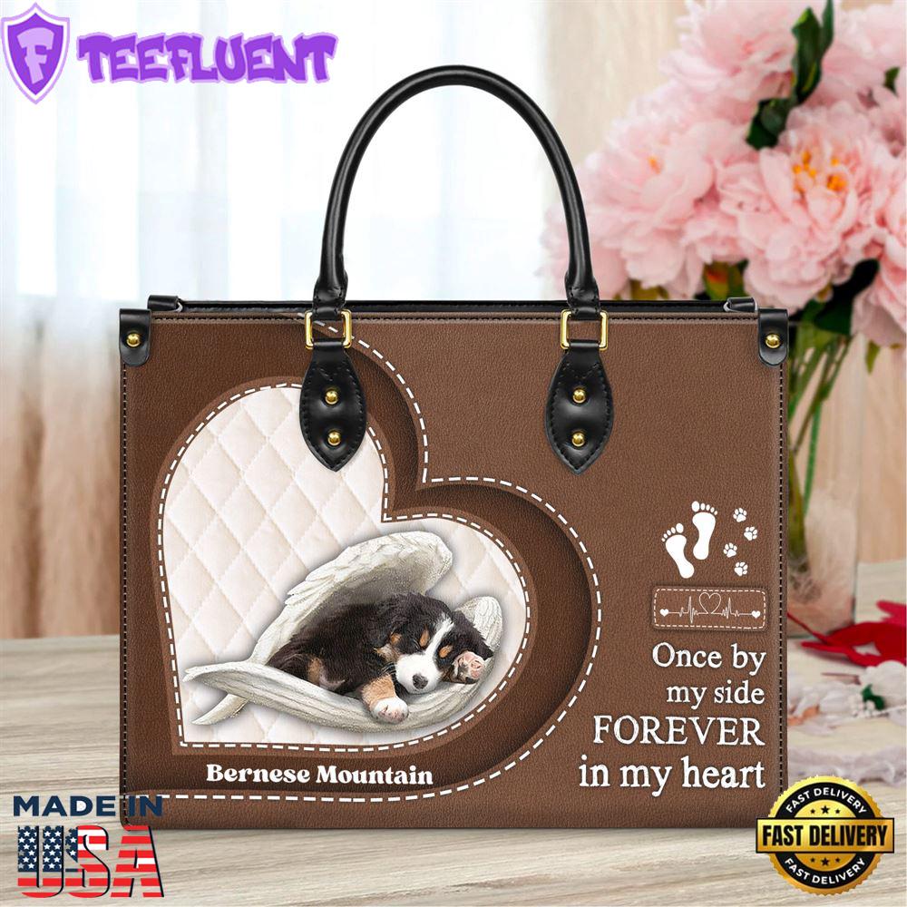 Bernese Mountain Dog Forever In My Heart Leather Bag