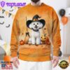 Bichon Frise Dog In Spooky Autumn Halloween 3D Shirt