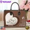 Bichon Frise Forever In My Heart Leather Bag