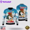 Bigfoot Riding Llama Ugly Christmas Sweater For Men