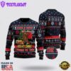 Bigfoot Squats Through The Snow Ugly Christmas Sweater For Men