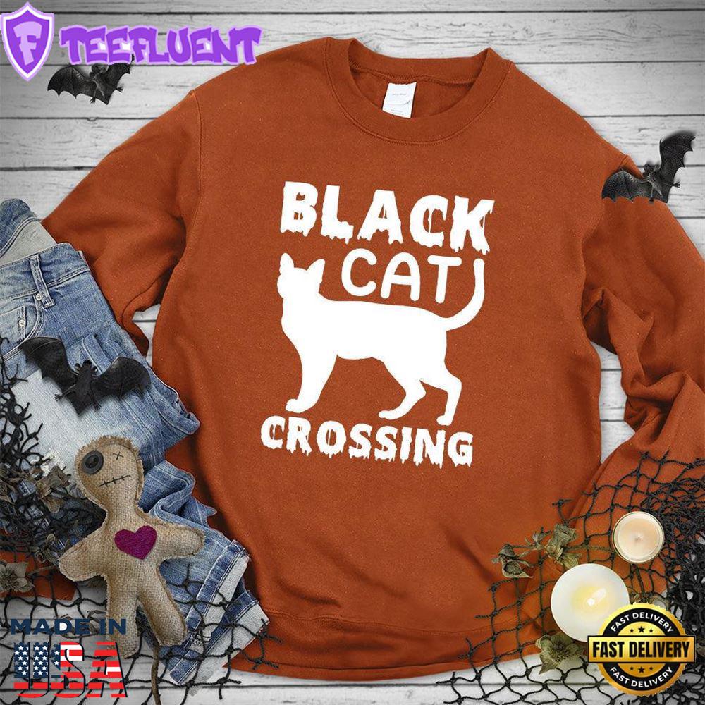 Black Cat Crossing Sweatshirt