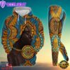 Black Girl African All Over Print Leggings Hoodie Set Outfit For Women