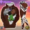 Black Girl All Over Print Leggings Hoodie Set Outfit 3D For Women
