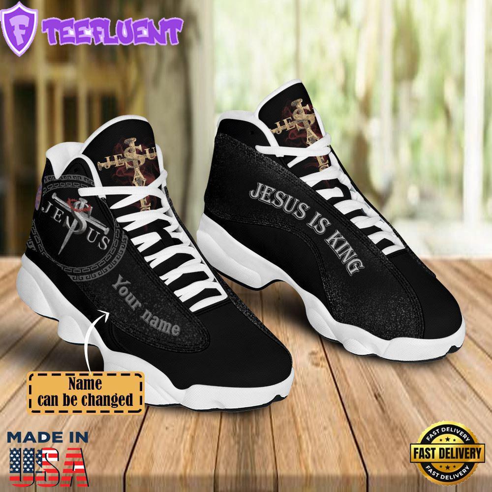 Black Jesus Is King Cross Custom Name Jd13 Shoes For Man And Women