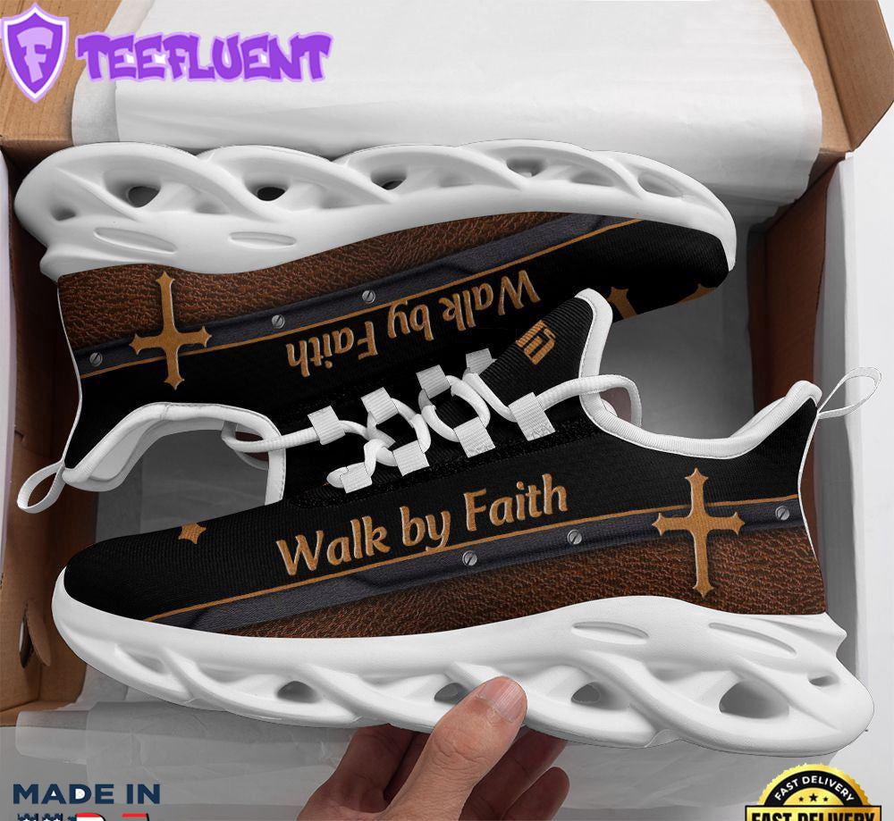 Black Jesus Walk By Faith Christ Sneakers Max Soul Shoes For Men And Women