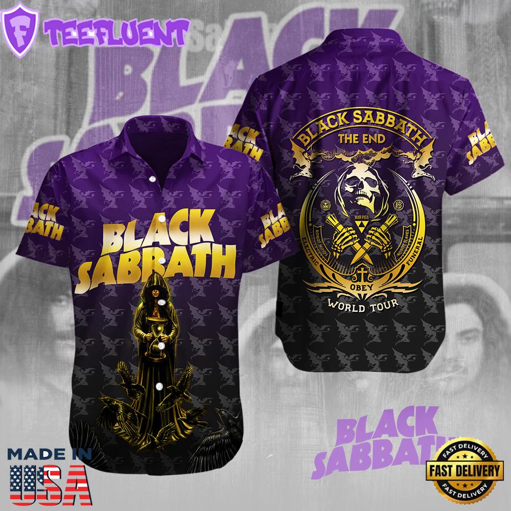 Black Sabbath Short Sleeve Dress Shirt Hawaiian For Family