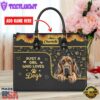 Bloodhound Dog Just A Girl Who Loves Dogs Leather Handbag
