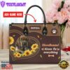 Bloodhound Dog Kisses Fix Everything Leather Handbag