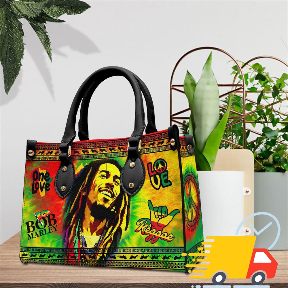 Bob Marley Love Reggae Leather HandBag