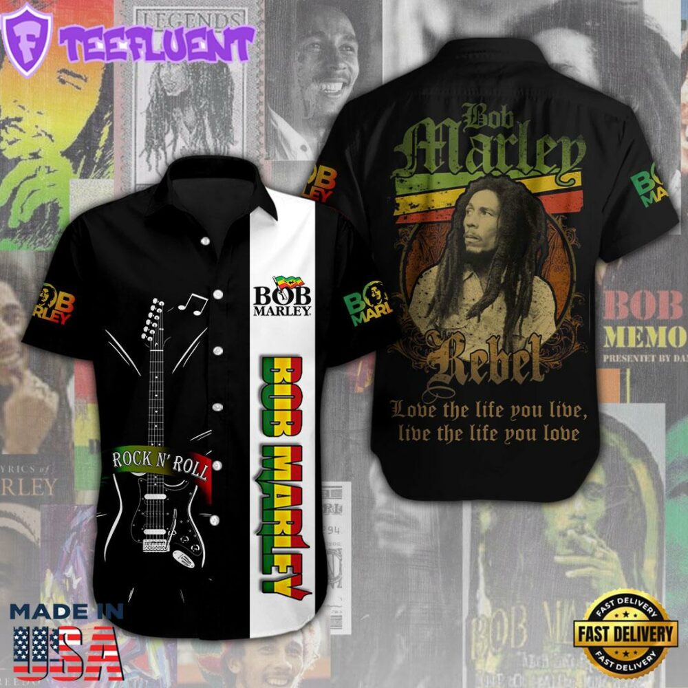 Bob Marley Short Sleeve Dress Shirt For Man And Women