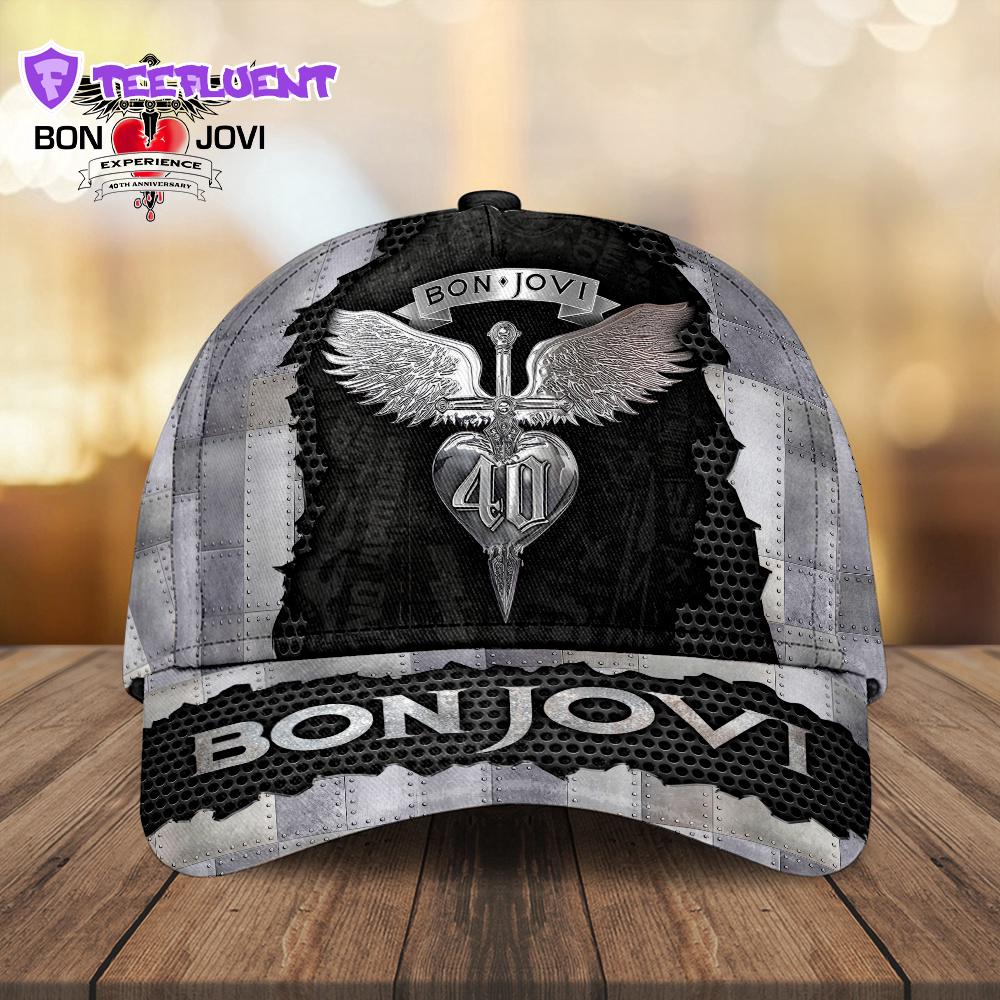Bon Jovi 40 Music All Over Print Classic Caps