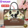 Border Collie Dog Are Not Our Whole Life But They Make Our Lives Whole Leather Handbag
